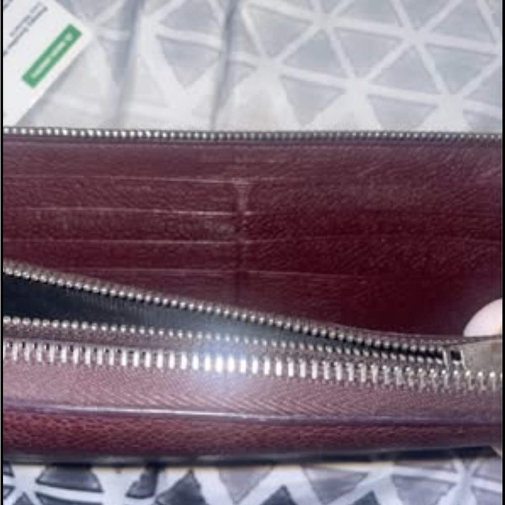 Saint Laurent Paris Burgundy Zip Wallet Leather YSL - Picture 8 of 10